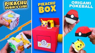 6 Best PIKACHU FUNNY DIYs  Pokemon Crafts  Easy Paper Crafts  Origami toy [upl. by Notfilc]