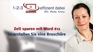 Zeit sparen mit Word 12 So erstellen Sie eine Broschüre [upl. by Haidabej]