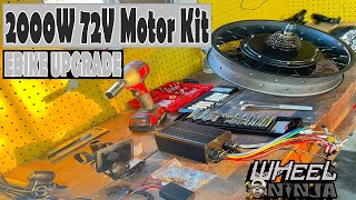 2000W 72V Ebike Motor Kit Unboxing and Install [upl. by Aihseken978]