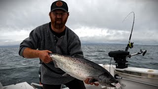 Catching the First Salmon on the New Boat [upl. by Hannavahs]