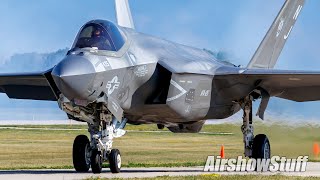 F35C Lightning II Demo  Friday  EAA AirVenture Oshkosh 2023 [upl. by Anawd140]