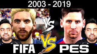 RONALDO  MESSİ  NEYMAR  FİFA VS PES  2003 DEN 2019 A KADAR [upl. by Bortz548]