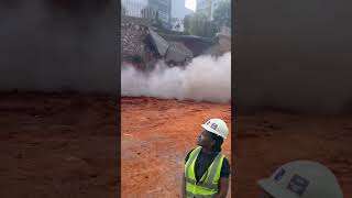 Retaining Wall Failure 🧱 2  Excavation Went Wrong ConstructionRisk excavation safetyfirst think [upl. by Niarbo]