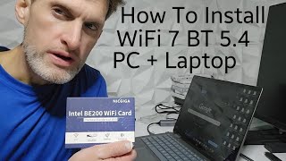 How To Install WiFi 7 Bluetooth 54 Network Card in a Laptop Intel BE200 WiFi Card Test Review DIY [upl. by Duwe216]