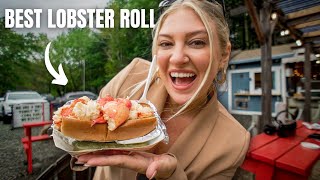 TRYING THE BEST FOOD IN BAR HARBOR MAINE lobster rolls blueberry pie popovers [upl. by Mick328]