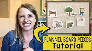 Flannel Board Story Pieces Tutorial  DIY Flannel Board Stories [upl. by Mairam]