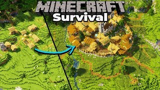 FINAL Plains Village Transformation  Minecraft 114 Survival Lets Play  Building with fWhip [upl. by Natsirk]