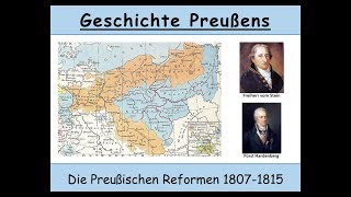 Die Preußische Reformen 18071815 Freiherr vom Stein  Fürst Hardenberg  Bauernbefreiung [upl. by Dorcy410]