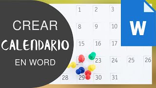 Crea un calendario gratis en segundos Con Word y Sin MicrosoftWord Fácil Y Rápido [upl. by Noitsuj]