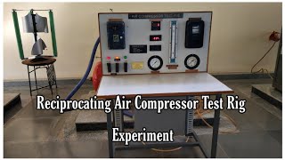 FM lab  Reciprocating air compressor test rig experiment  VTU  Engineering [upl. by Nidia]