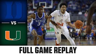 Duke vs Miami Full Game Replay  2023 New York Life ACC Men’s Basketball Tournament [upl. by Nwahsir]