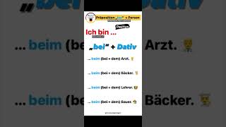 🇩🇪Präposition „bei“  Dativ🇩🇪 estudealemãocomigo alemao deutsch [upl. by Berger211]