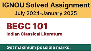 IGNOU BEGC 101 Solved Assignment 202425 PDF Download  Vidyamojo [upl. by Loree]