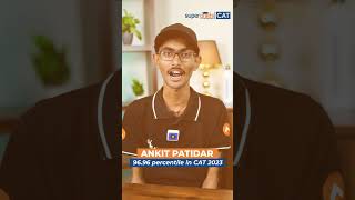 CAT 2023 Toppers Talk🏆 Success Story of Ankit Patidar 9696ile shorts catexam [upl. by Analiese]