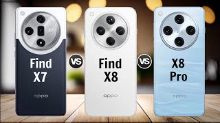 OPPO Find X7 vs OPPO Find X8 vs OPPO Find X8 Pro  Comparison [upl. by Anirad]