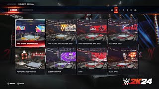 WWE 2K24  ALL ARENAS IN THE GAME PS5 [upl. by Iretak]