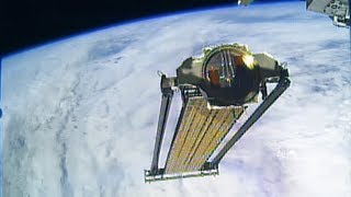 RollOut Solar Array ROSA Jettisoned From Space Station [upl. by Adirem]