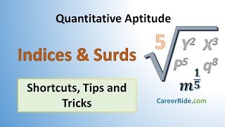 Surds and Indices  Shortcuts amp Tricks for Placement Tests Job Interviews amp Exams [upl. by Analiese]