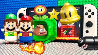 Lego Mario and Luigi enters the Nintendo Switch game to save Yoshis Can Lego Mario bros save them [upl. by Eelame]