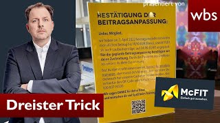 KundenWut bei McFit Beitrag am Eingang erhöht  So hilft dir WBS  Anwalt Christian Solmecke [upl. by Ramyar]