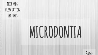 MICRODONTIA  Oral pathology  NEET MDS [upl. by Regen428]