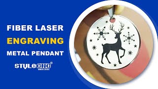 Fiber Laser Jewelry Engraver Printing Personalized Metal Pendant [upl. by Mroz]