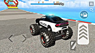 Police Monster Truck Mega Ramp Racing  Monster Truck Driving Game Gadi Game Android Game  Ep348 [upl. by Haidebez]