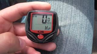 How to set Time on SunDING SD548B Bicycle Computer [upl. by Surtemed]