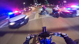 Crazy Police Chase On Dirt Bikes COPS BLOCK OFF HIGHWAY [upl. by Halona]