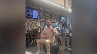 Seated Anti Extension Press on Physioball [upl. by Hael]