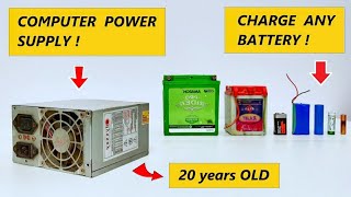 20 Amp Battery Charger with Computer Power Supply  220v AC to 15v  3v  6v  9v  12v  24v DC [upl. by Yael235]