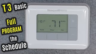 HONEYWELL Home T3  Program a HEAT amp Cool SCHEDULE  Programmable Digital Thermostat [upl. by Leunas693]