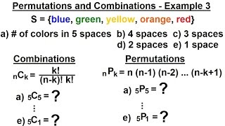 Probability amp Statistics 38 of 62 Permutations and Combinations  Example 3 [upl. by Forrester670]