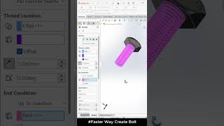 What news solidworks 2022 Threads feature solidworkstutorial boltsolidworks screwsolidworks [upl. by Ilwain]