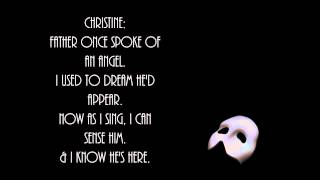 Angel of Music  Phantom of the Opera Lyrics [upl. by Nessy]