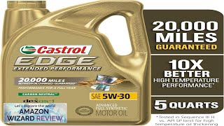 Castrol 1597B1 EDGE Extended Performance 5W30 Advanced Full Synthetic Motor Oil 5 Review [upl. by Kuebbing]