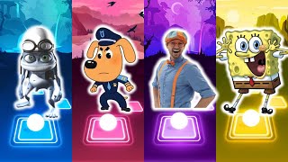 SpongeBob  Crazy Frog  Blippi  Sheriff Labrador  Tiles Hop EDM Rush [upl. by Nylhtac]