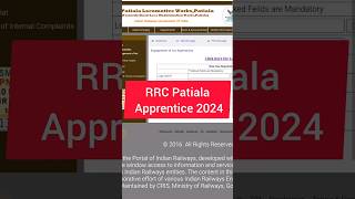 Railway Apprentice Patiala New apprentice aptiala 2024 apprentice patiala railwayapprentice [upl. by Liddy]