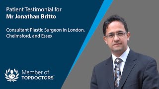 A patient testimonial for Mr Jonathan Britto [upl. by Herwick]