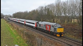 Class 37s in Norfolk in 2024 Incl 37901 Mirrlees Pioneer 05012024 [upl. by Elocel]