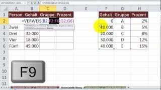 Excel  304  Verschachtelte WENNFunktion vs VERWEIS [upl. by Ttessil103]