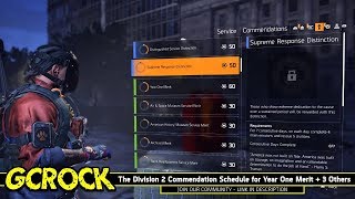 The Division 2 Commendation Schedule for Year One Merit  3 Others [upl. by Glynn]