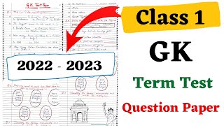 Class 1 GK Test Paper GK Question Paper for Class 1 Class 1 GK Worksheet GK Sample Question Paper [upl. by Tereb972]