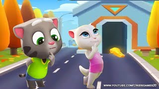 Talking Tom Gold Run vs My Talking Angela  Gameplay Great Makeover For kids HD [upl. by Okier]