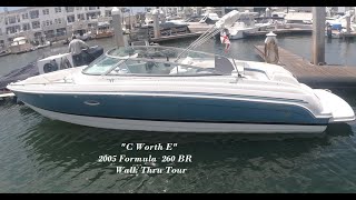 Formula 260 Bow Rider quotC Worth Equot Part II Walk Around Tour by South Mountin Yachts [upl. by Attenreb]