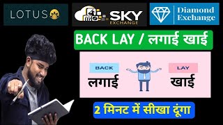 Back or Lay kya hota hai  Back or Lay in Hindi  Loss Cut Book Set Kaise Kare  Cash Out Kaise Kare [upl. by Germain88]