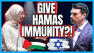 Ben Shapiro EXPOSES AntiIsrael Student Who Would Give Hamas IMMUNITY [upl. by Yunick972]