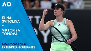 Elina Svitolina v Viktoriya Tomova Extended Highlights  Australian Open 2024 Second Round [upl. by Azilef]