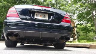 Boostedamericas W211 e55 amg on race iq cams [upl. by Anaitat340]