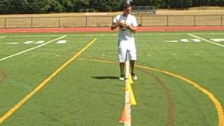 Football QB Drills NFL Quarterback Peyton Manning Shuffle Drill [upl. by Chemesh]